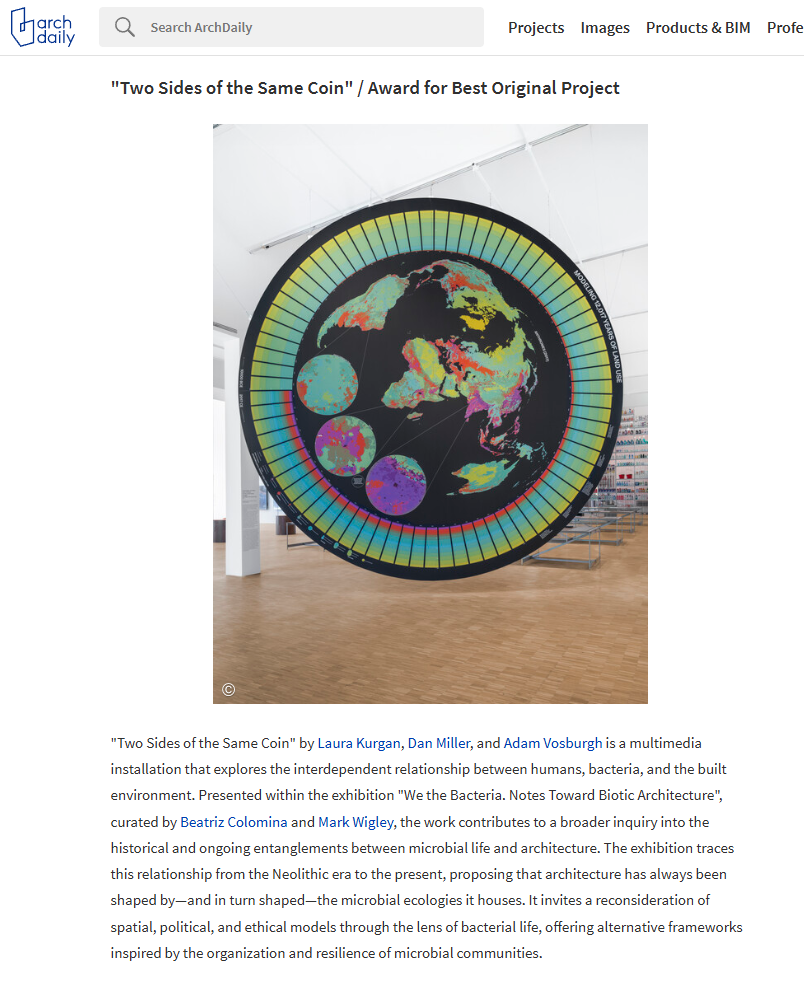 'Two Sides of the Same Coin' wins Bee Award for Best Original Project [Arch Daily]
